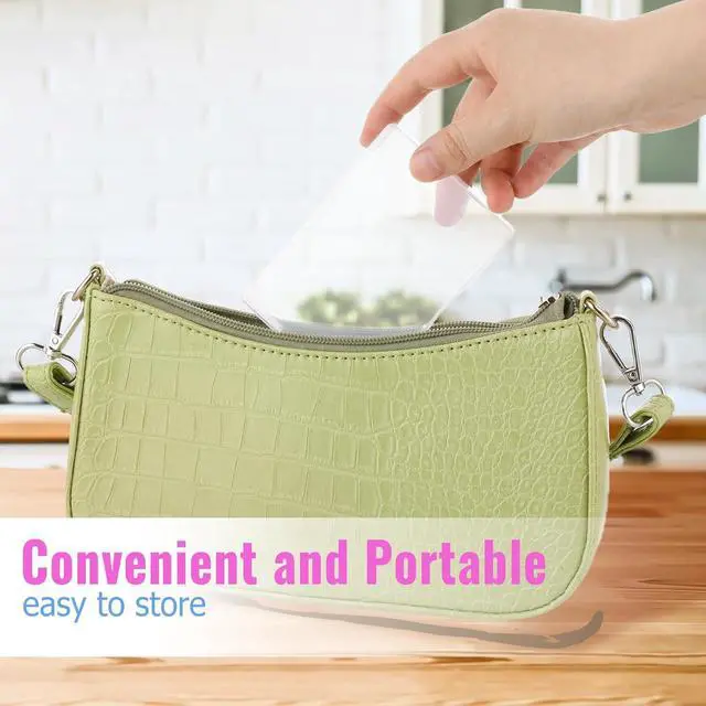 Alt view image 7 of 7 - KALIONE 3-Piece Portable Travel Cotton Pad Holder - Bathroom Vanity Countertop Storage Organizer - Cotton Ball & Swab Dispenser - Transparent
