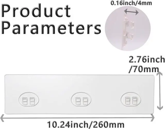 Alt view image 4 of 7 - 4 Pack Shower Caddy Adhesive for Replacement, Strong Transparent Adhesive for Shower Caddy Sticky Pads, No Drilling for Corner Shelf Basket, Bathroom Storage Shelves, Kitchen Racks and Soap Holder