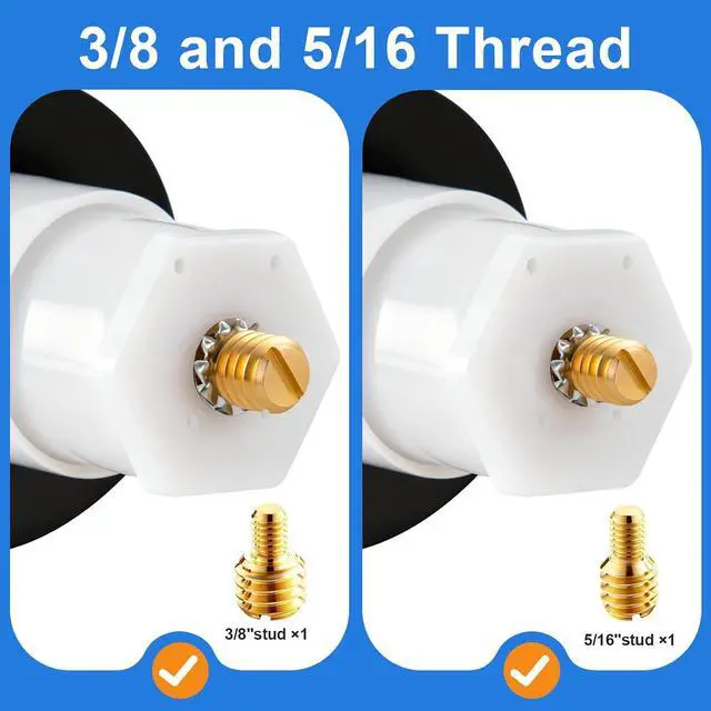 Alt view image 7 of 7 - 1 Sets Tub Stopper Bathtub Drain Stopper with 3/8'' and 5/16'' Thread Studs Adapter, Bathroom Tub Drain Stopper Compatible with K-1068204 (Chrome Cover)