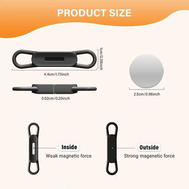 Alt view image 4 of 6 - XYOFUN Magnetic Pen Holders Set of 8, Adjustable Pencil Clip, White & Black | Silicone Flexible Pencil Holder, For Refrigerator, Whiteboards, Desk Accessories & Teacher Supplies