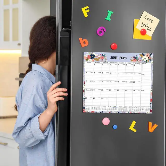 Alt view image 2 of 7 - 2026-2027 Magnetic Calendar for Refrigerator - May 2026 - Dec 2027, 20 Monthly Fridge Calendar 2026-2027, 13'' x 11.3'', with Ruled Blocks, To-Do Lists Notes, Strong Magnets, Great for Your Planning