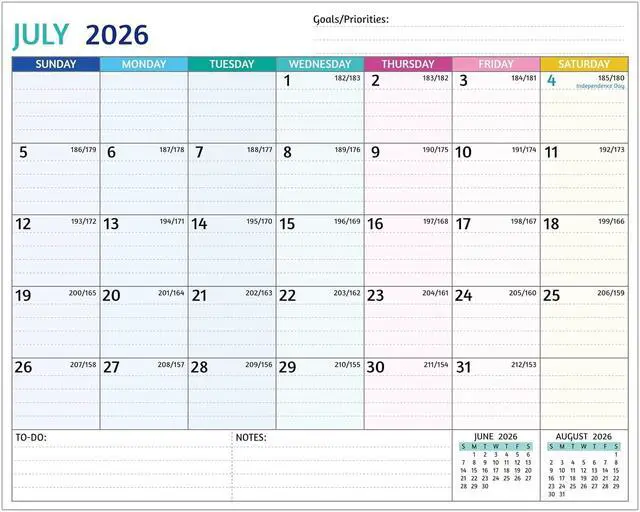Main image of 2026-2028 Magnetic Calendar for Refrigerator - 2 Year Calendar from Jul 2026 - Jun 2028, 8 x 10 In, 24 Monthly Magnetic Fridge Calendar with Strong Magnets, Thick Paper, Ample Space for Easy Planning