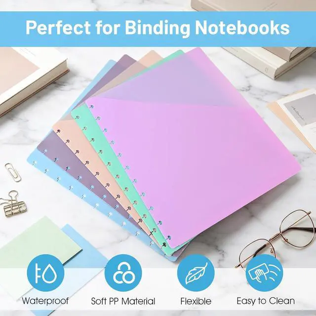 Alt view image 3 of 7 - 5Pack Discbound Dividers, Plastic Index Dividers with Pockets, 9.25''x11'' | with Pockets for 9 Disc Planner, Discbound Accessories, Office & Planner Organizer (5 Colors, 9.25''x11'')