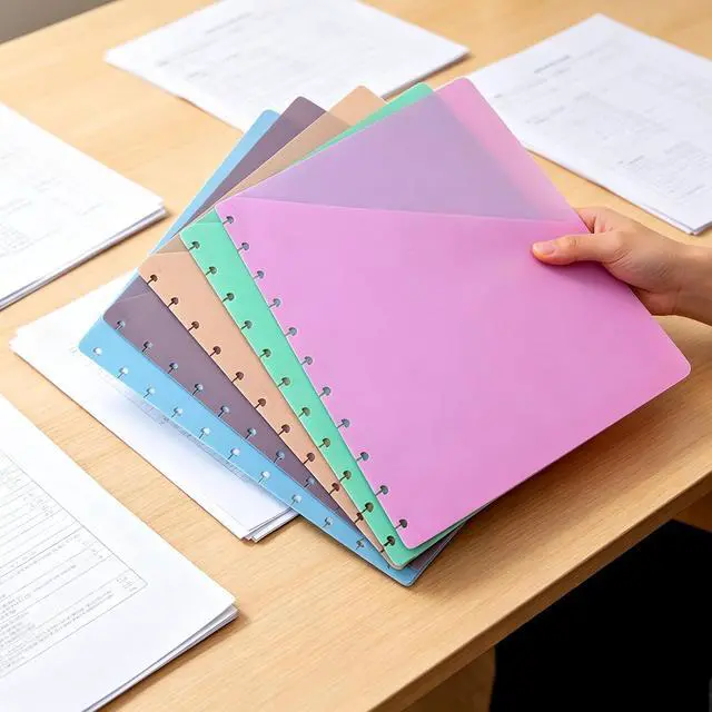 Alt view image 6 of 7 - 5Pack Discbound Dividers, Plastic Index Dividers with Pockets, 9.25''x11'' | with Pockets for 9 Disc Planner, Discbound Accessories, Office & Planner Organizer (5 Colors, 9.25''x11'')