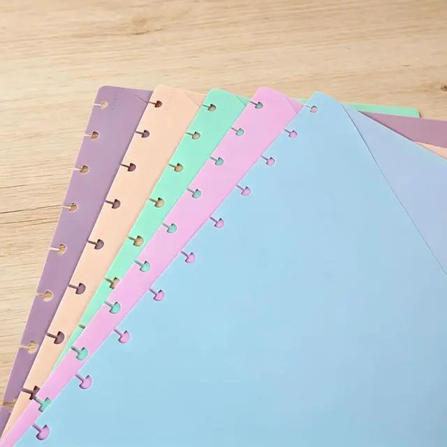 Alt view image 7 of 7 - 5Pack Discbound Dividers, Plastic Index Dividers with Pockets, 9.25''x11'' | with Pockets for 9 Disc Planner, Discbound Accessories, Office & Planner Organizer (5 Colors, 9.25''x11'')