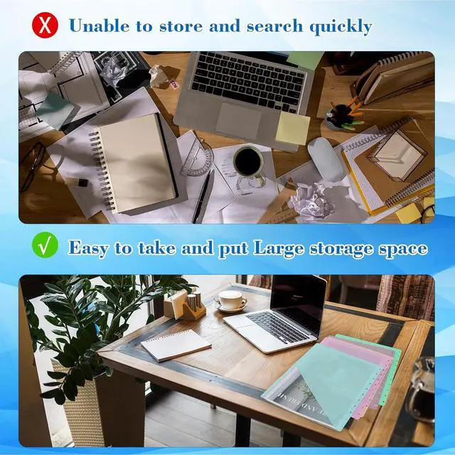 Alt view image 4 of 7 - 10 Pcs Discbound Letter Size Planner with 9.3 * 11inch Dividers and Pockets - 11 Disc Planner Folder Binder