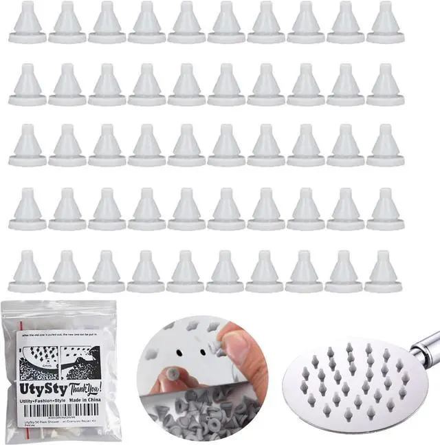 Main image of 50 Pack Rain Shower Head Nozzles Replacement Universal Shower Heads Nozzle Inserts Silicone Nibs Parts for High Pressure Showerhead Combo Rainfall Shower Head Handheld Spray Combo