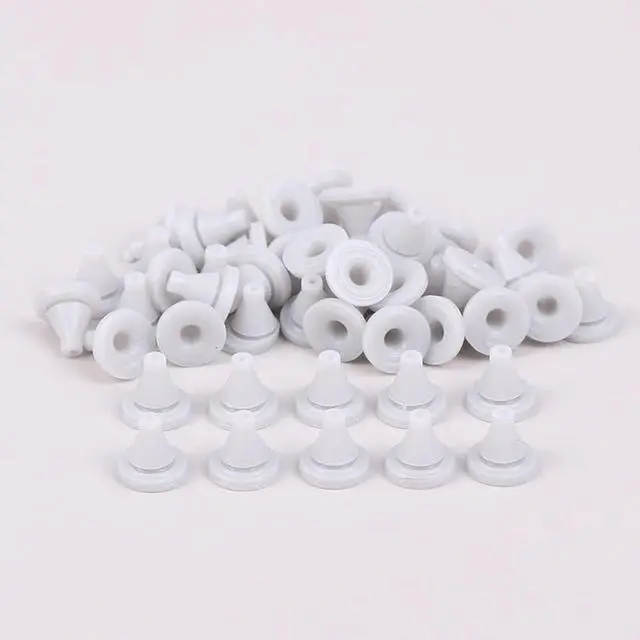 Alt view image 2 of 6 - 50 Pack Rain Shower Head Nozzles Replacement Universal Shower Heads Nozzle Inserts Silicone Nibs Parts for High Pressure Showerhead Combo Rainfall Shower Head Handheld Spray Combo