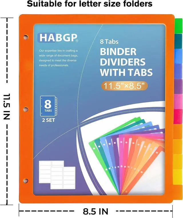 Alt view image 3 of 7 - 3 Ring Binder Dividers, 12-Tab Plastic Clear Binder Dividers, 1 Set 12 Pcs | Multicolor Monthly Dividers, Letter Size, File Organizer, 3 Hole Punch, Write On Tabs for Notebook