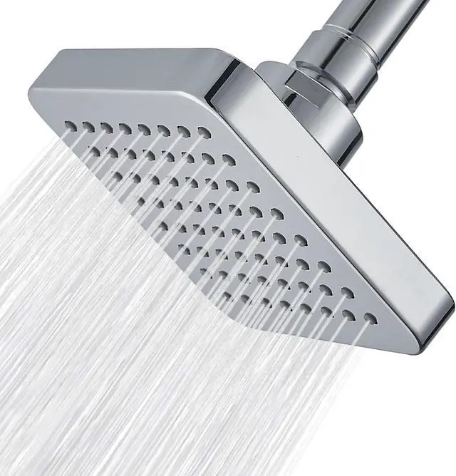 Main image of High Pressure Shower Head - 4 Powerful Bathroom Pressure Boosting Rain Showerhead - Perfect Universal Replacement for Square Rainfall Shower Heads (Chrome)