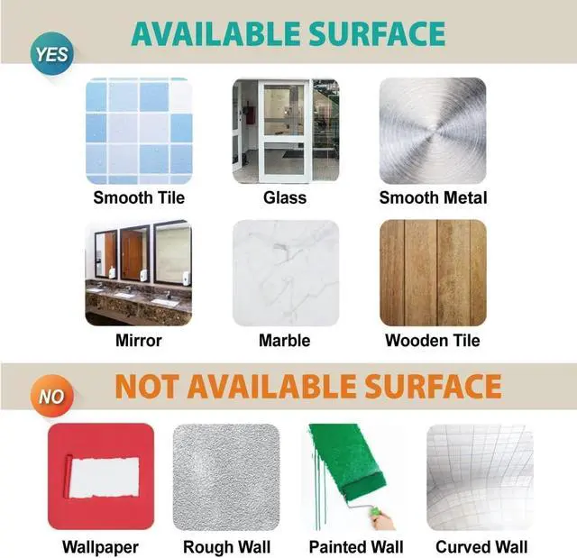 Alt view image 3 of 3 - BathBeyond Shower Head Holder - Flexible Wall Mount Shower Head Holder for Hand Held Shower, 2-Pack, Adhesive Sticker, Clear