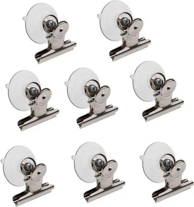 Main image of Suction-Cup Clip, JZMYXA Plastic Round Suction Cup Clip Advertising Pop Display Holder Stand Clamp Set of 8