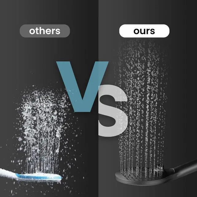 Alt view image 5 of 5 - KPW Shower Head Detachable Handheld 3 Spray Modes High Pressure Showers | Matte Black
