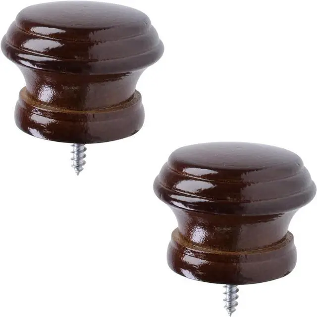 Main image of Antrader Curtain Rod Finial Replacement for Living Room,Bedroom,2Pcs | Screw on Curtain Rod End Caps for 1" Curtain Rods,M5 Screw