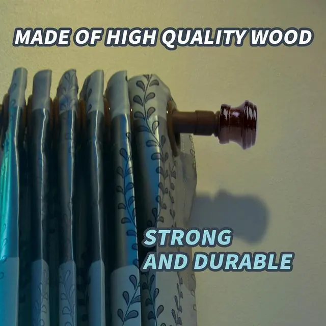 Alt view image 4 of 7 - Antrader Curtain Rod Finial Replacement for Living Room,Bedroom,2Pcs | Screw on Curtain Rod End Caps for 1" Curtain Rods,M5 Screw