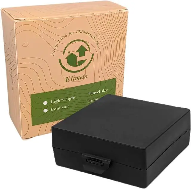 Main image of Soap Container, Shower Square Bar Holder Fit Handmade Soap, Travel Soap Case (Matt Black)