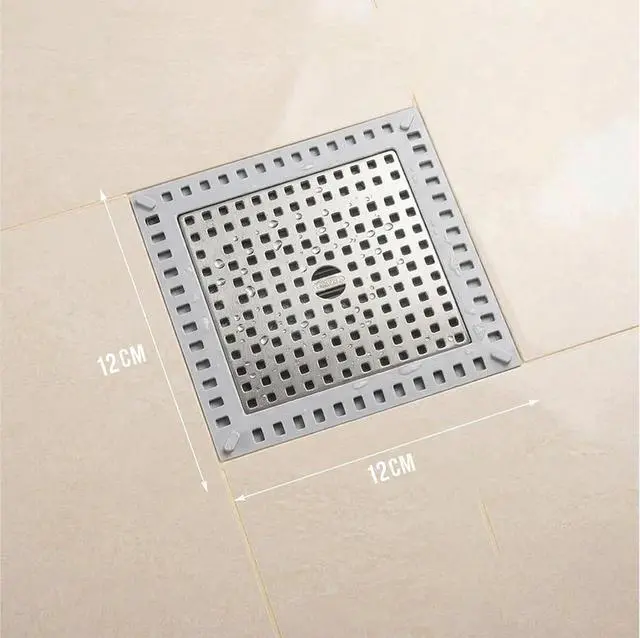 Alt view image 3 of 5 - 2 Pack Square Shower Drain Hair Catcher Stainless Steel | Anti-Clog Hair Stopper for Bathroom, Bathtub & Kitchen | Non-Slip, Easy Clean, Universal Fit