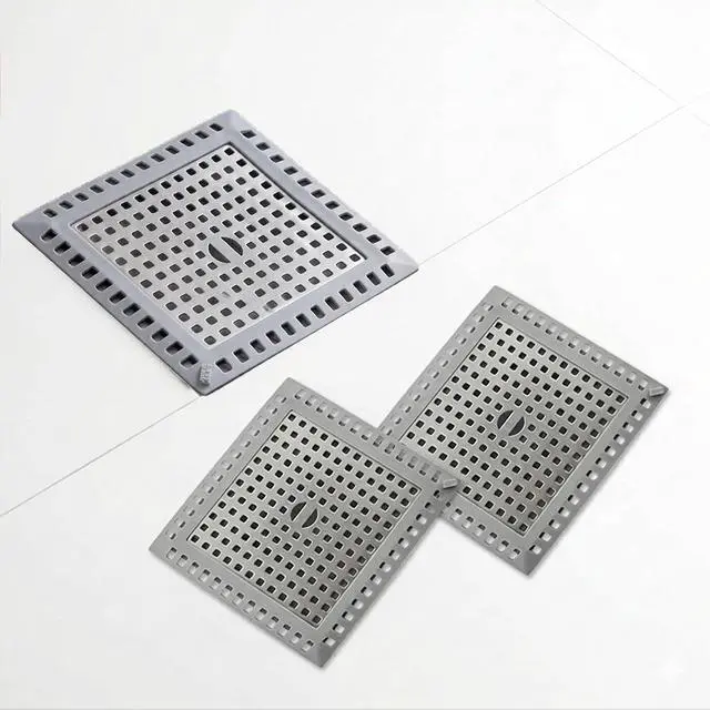 Alt view image 5 of 5 - 2 Pack Square Shower Drain Hair Catcher Stainless Steel | Anti-Clog Hair Stopper for Bathroom, Bathtub & Kitchen | Non-Slip, Easy Clean, Universal Fit