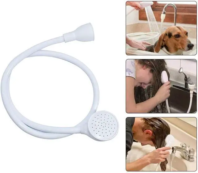 Alt view image 5 of 7 - Sink Spray Hose,Portable Sink Hose Faucet Sprayer, Shampoo Sprayer Handheld Faucet Shower Head Spray for Bathing Baby,Pets,Washing Hair,Rinsing Vegetables