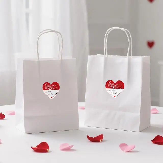 Alt view image 6 of 7 - Alynta Happy Valentine's Day Stickers - Valentines Gift Tag Stickers | 2 Inch 60Pcs Heart Design Sticker Valentines to from Labels for Envelope Seals Cards Valentine's Day Decorations