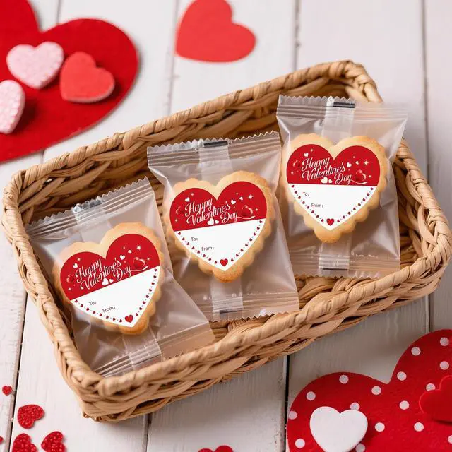 Alt view image 7 of 7 - Alynta Happy Valentine's Day Stickers - Valentines Gift Tag Stickers | 2 Inch 60Pcs Heart Design Sticker Valentines to from Labels for Envelope Seals Cards Valentine's Day Decorations