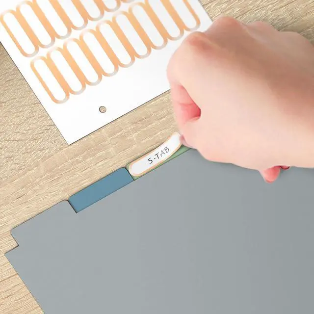 Alt view image 7 of 7 - Ospelelf Mini Binder Dividers with TabsDurable Paper Dividers for 3 Ring Mini Small Binder5 Tab(5.5" * 8.5")