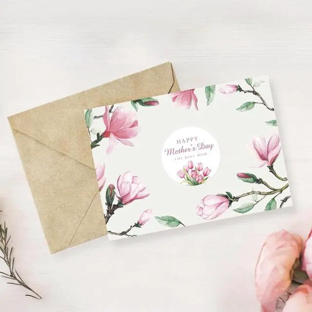 Alt view image 4 of 7 - Mothers Day Stickers 2 Inch Happy Mother's Day Label Stickers | 60PCS Mothers Day Floral Gift Tag Sticker for Envelope Seals Card Gift Wrap Mother's Day Decorations