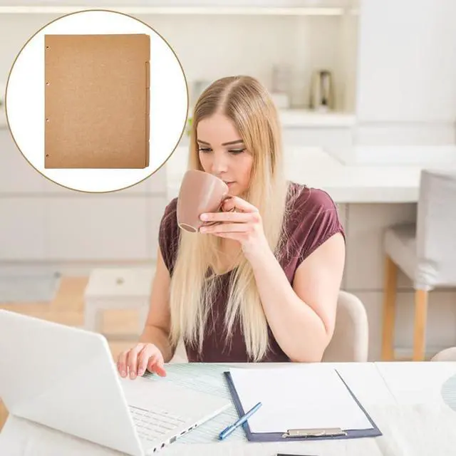 Alt view image 7 of 7 - SUPERFINDINGS 20 Sheets 5-Tab Binder Dividers A4 Kraft Punched Blank Burlywood Paper Index Dividers 11-Hole Index Page Tab Ring Index Page Tab Card for Planner Notebook