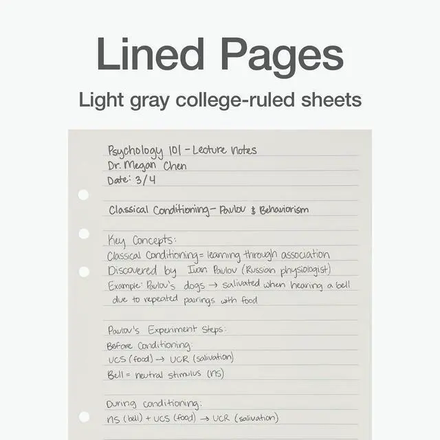 Alt view image 5 of 7 - Oxford A5 Refill Paper, 6 Ring Lined Paper with Pastel Binder Dividers, 5 Tabs, 120 Sheets, 6 x 8.25 Inches, Notebook, Bullet Journal and Planner Inserts (1016731)