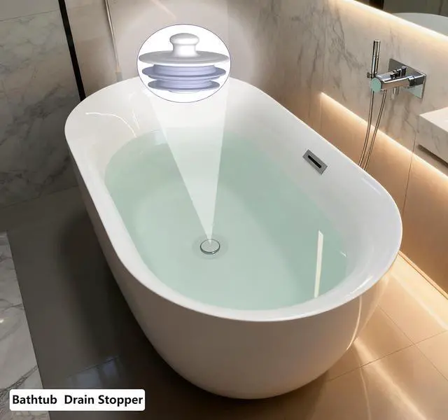 Alt view image 3 of 5 - XAJOON Bathtub Drain Stopper,Drain Stopper,Silicone Stopper (Patented DesignGray)