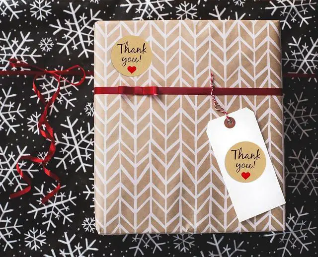 Alt view image 4 of 5 - Fmcmly 1 Inch Kraft Thank You Stickers Roll, 500 Pcs Thank You Stickers Lables for Baking Packaging,Small Business,Envelope Seals,Birthday,Wedding,Party Gift Wrap Bag,Online Retailers Boutiques Shops
