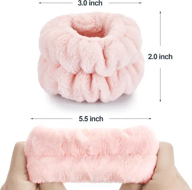 Alt view image 3 of 7 - Dorbetar Wrist Bands for Washing Face, Spa Wristbands for Washing Face, Microfiber Wrist Towels for Washing Face, Face Wash Wristbands, Arm Bands for Washing Face for Woman Children