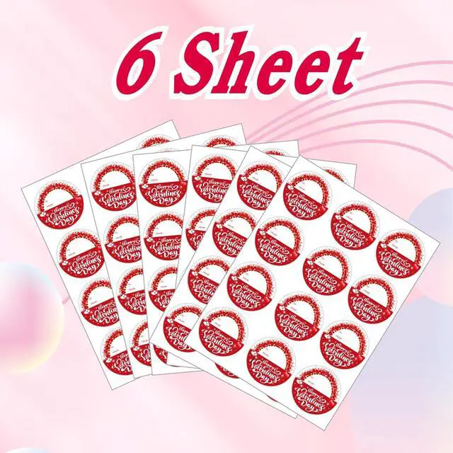 Alt view image 7 of 7 - 72 PCS Happy Valentine's Day Stickers, Valentines Day Gift Stickers, 2 Inch Heart Decorative Labels for Wraping Sealing Love Letter Envelope Decorating Boxes