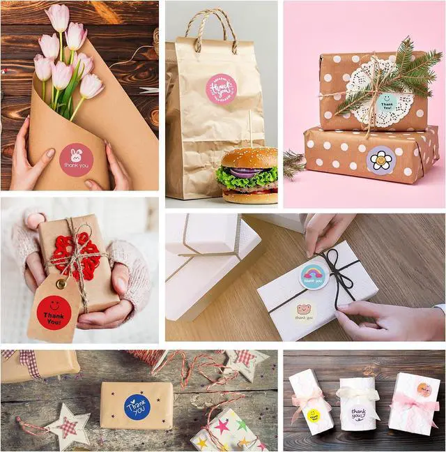 Alt view image 6 of 7 - YOJO Thank You Stickers,1000 Pcs 1 Inch Thank You Stickers for Baking Packaging Envelope Seals Small Business,Thank You Labels for Party Wedding Birthday