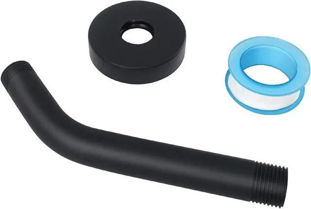 Alt view image 5 of 6 - NearMoon Shower Arm with Flange, Made of 304 Stainless Steel Shower Extension Extender Pipe, Wall-Mounted for Fixed Bathroom Showerhead, Never Rust (6 Inch, Matte Black)