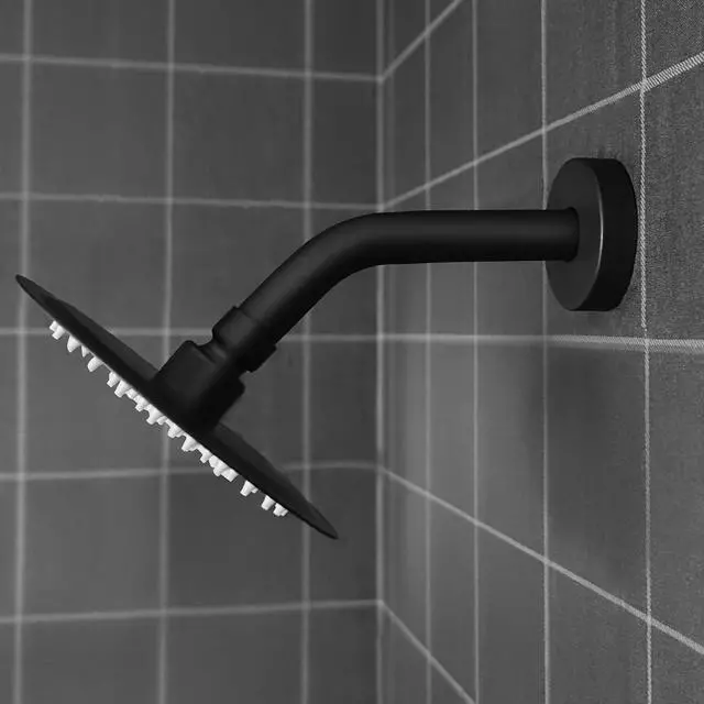 Alt view image 6 of 6 - NearMoon Shower Arm with Flange, Made of 304 Stainless Steel Shower Extension Extender Pipe, Wall-Mounted for Fixed Bathroom Showerhead, Never Rust (6 Inch, Matte Black)