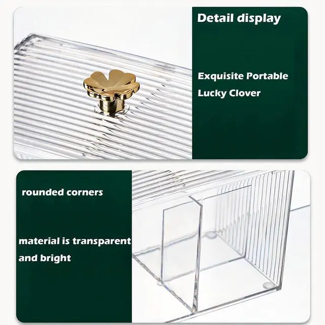 Alt view image 6 of 7 - DASITON Acrylic Qtip Holder, Bathroom Jars With Lids Set, Apothecary Jar Dispenser For Cotton Ball, Swab, Round Pads, Floss