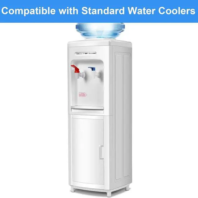 Alt view image 3 of 6 - 4 Pack Replacement Water Dispenser Faucets - 2 Red & 2 Blue Plastic Spigots | BPA-Free Water Jug Spout, 3/8 Inch Internal Thread, BPA-Free for Water Coolers, No Leak Push-Type Spouts