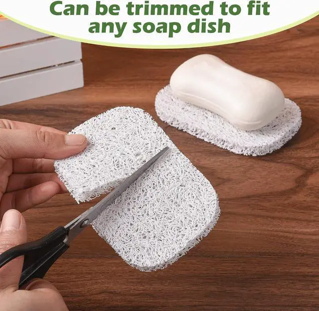 Alt view image 5 of 7 - Jephen 4pcs Soap Lifting Pads for Soap Dish,Bars soap Holder for Shower Kitchen Bathroom Travel Hotel Cleaning Supplies