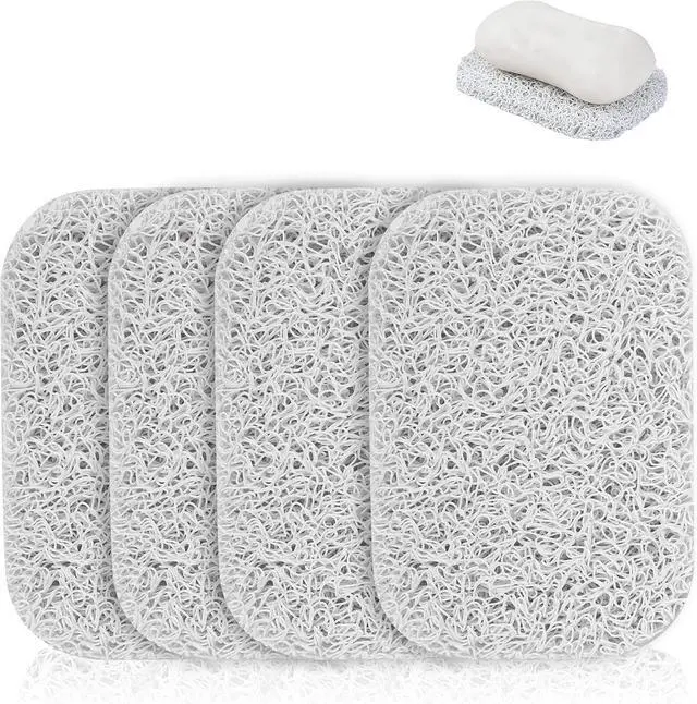 Main image of Jephen 4pcs Soap Lifting Pads for Soap Dish,Bars soap Holder for Shower Kitchen Bathroom Travel Hotel Cleaning Supplies