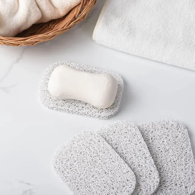 Alt view image 3 of 7 - Jephen 4pcs Soap Lifting Pads for Soap Dish,Bars soap Holder for Shower Kitchen Bathroom Travel Hotel Cleaning Supplies