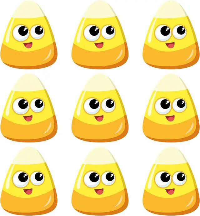 Main image of Alynta Halloween Candy Corn Stickers Candy Corn Decorations 600Pcs | 1.4 Inch Self Adhesive Cute Halloween Labels Sticker for Goodie Bags Envelope Seals Scrapbook
