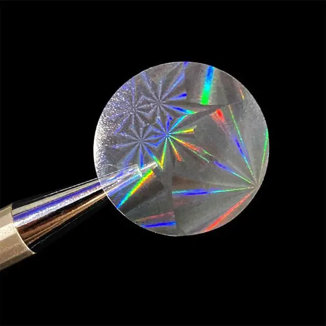 Alt view image 3 of 7 - 1" 500pcs Laser Reflection Stickers, Clear Transparent Waterproof Sticker Crystal Sealer and Retail Package Round Clear Seal Labels Self Adhesive, Envelopes, Boxes and Gift Packaging
