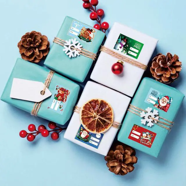 Alt view image 3 of 7 - Christmas Labels Stickers120Pcs 75x48mm Christmas Name Gift Label Self-Adhesive Xmas Gift Tags for Holiday Packaging
