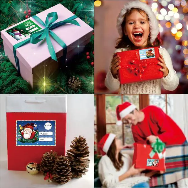 Alt view image 4 of 7 - Christmas Labels Stickers120Pcs 75x48mm Christmas Name Gift Label Self-Adhesive Xmas Gift Tags for Holiday Packaging
