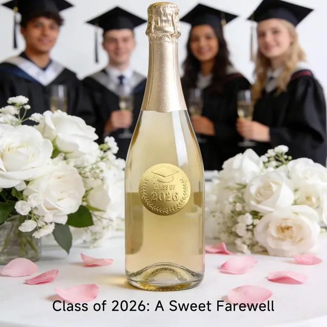 Alt view image 4 of 7 - 100 x Gold Foil Embossed Class of 2026 Stickers, Graduation Embossed Raised Sticker, Grad Party Embossing Seal Label, Metallic Seal, 1.5 inch (Gold Embossed)