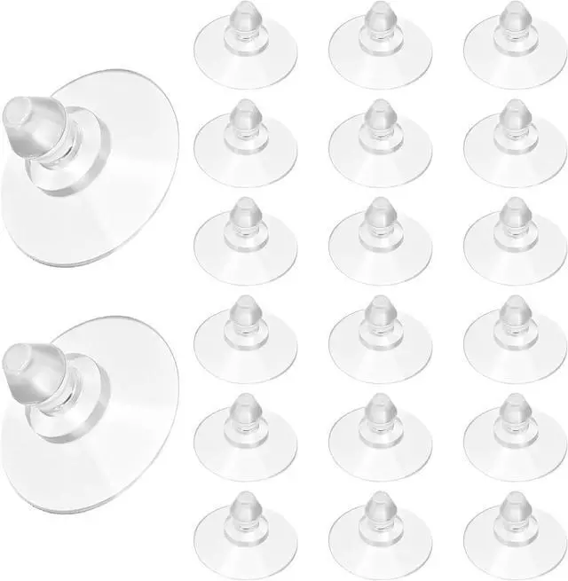 Main image of 20Pcs 19mm Glass Table Suction Cups, Transparent Anti-Collision Suction Cups Without Hooks for Bathroom Wall Door Window