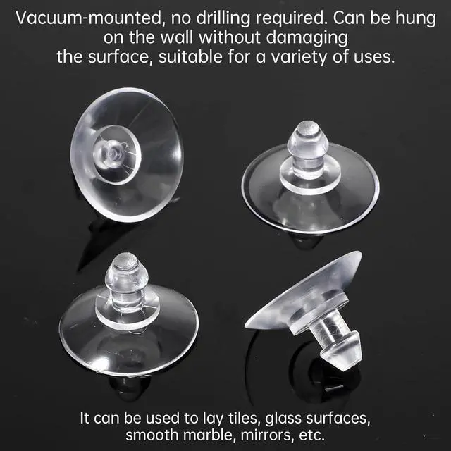 Alt view image 5 of 7 - 20Pcs 19mm Glass Table Suction Cups, Transparent Anti-Collision Suction Cups Without Hooks for Bathroom Wall Door Window