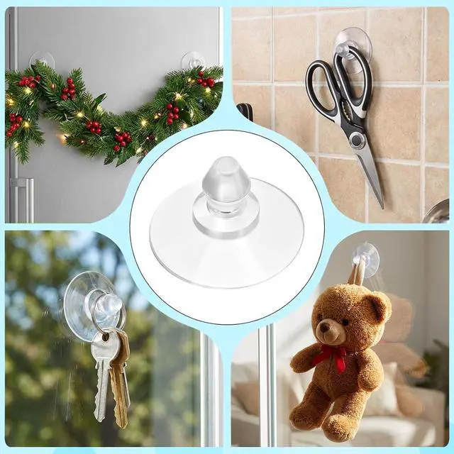 Alt view image 7 of 7 - 20Pcs 19mm Glass Table Suction Cups, Transparent Anti-Collision Suction Cups Without Hooks for Bathroom Wall Door Window