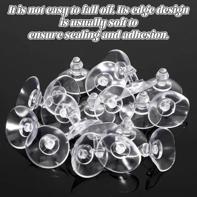 Alt view image 3 of 7 - 20Pcs 19mm Glass Table Suction Cups, Transparent Anti-Collision Suction Cups Without Hooks for Bathroom Wall Door Window